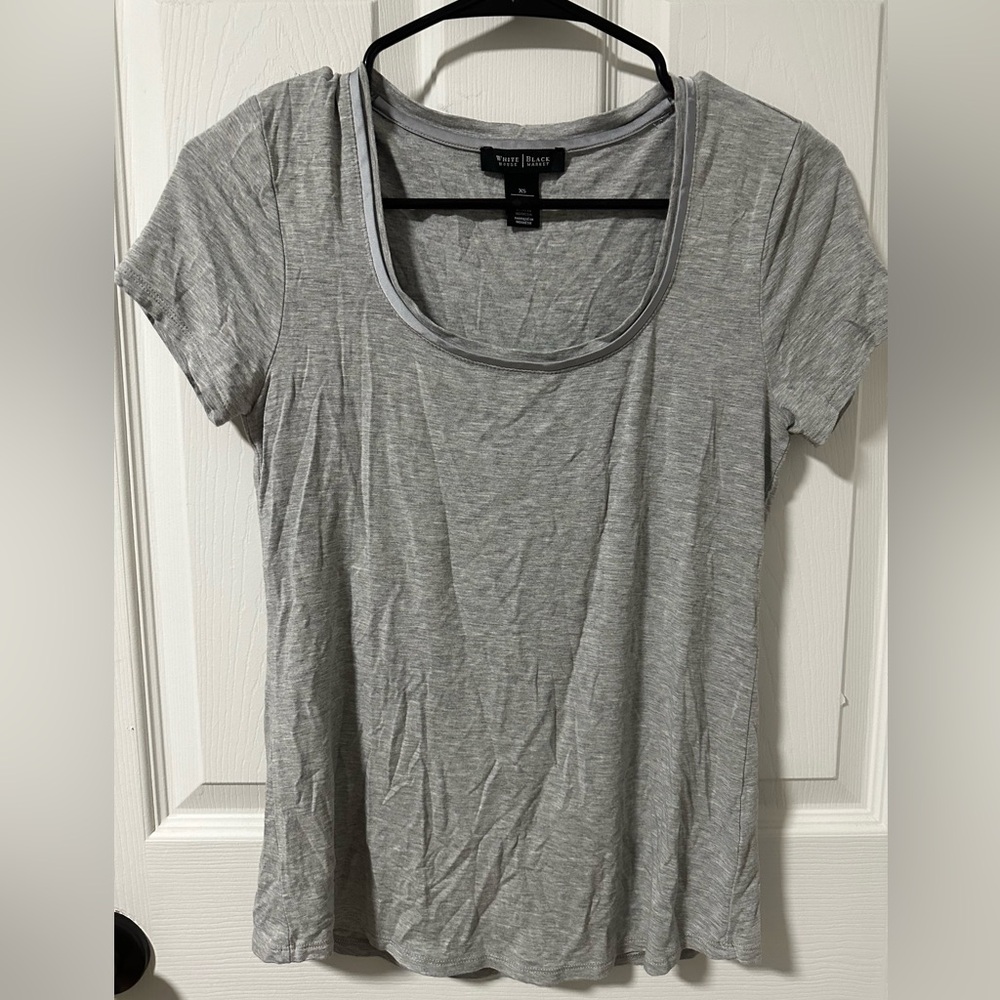 White House Black Market Scoop Neck Tee